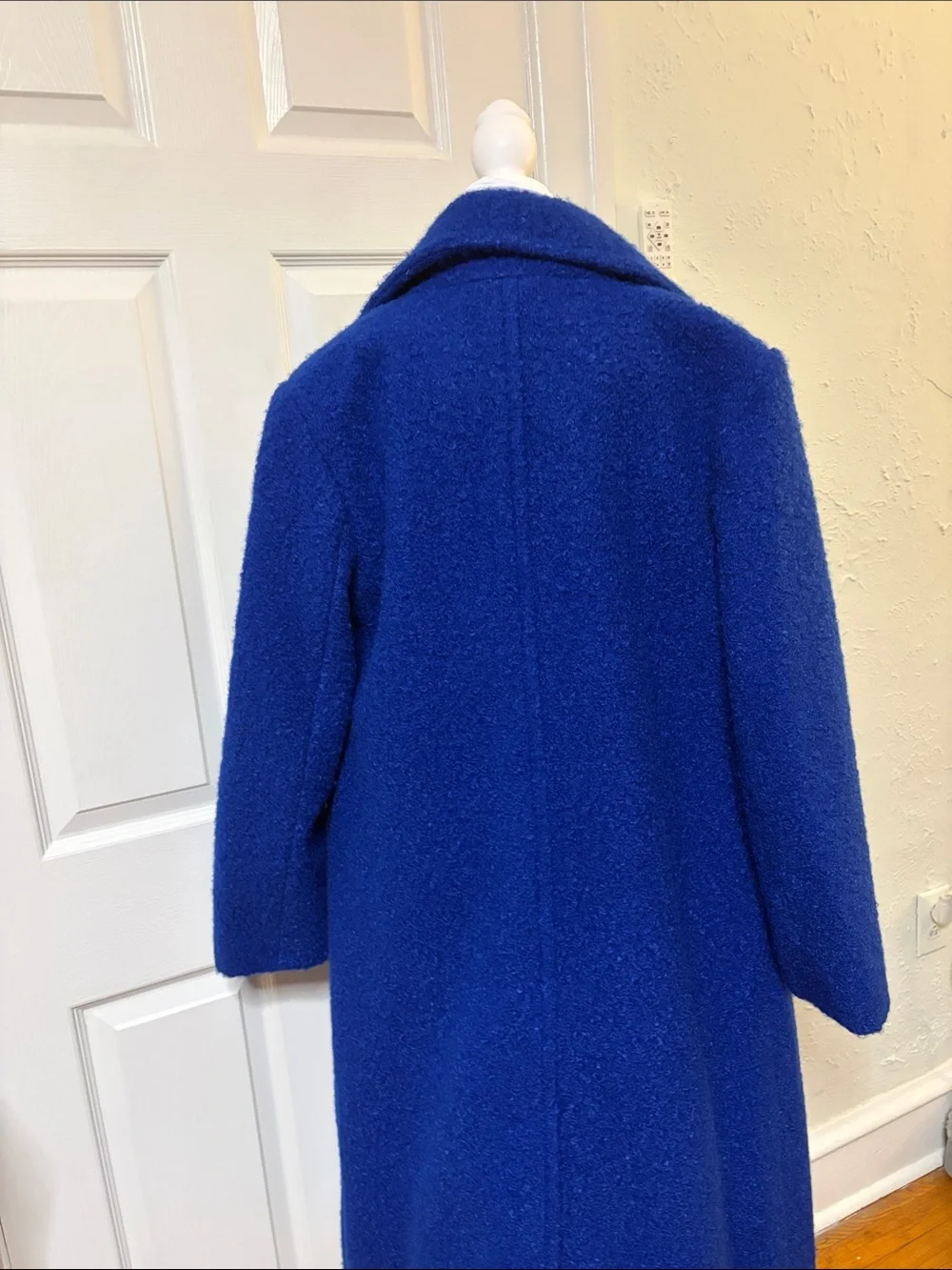 BCBGeneration Royal Blue Long Bouclé Coat - Picture 5 of 13
